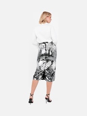 Lovedrobe Metallic Ombre Disc Sequin Midi Skirt - Image 5 of 6