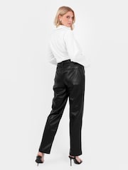 Lovedrobe Satin Shirt With Feather Trim Split Cuff - Image 5 of 6