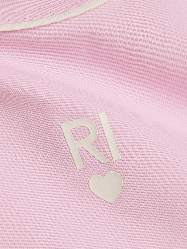 River Island Pink Logo Waistband Tank & Short Set - Image 4 of 4 River Island Pink Logo Waistband Tank & Short Set - Image 4 of 4