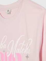 River Island Pink Boba Matcha T-Shirt - Image 3 of 4