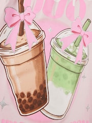 River Island Pink Boba Matcha T-Shirt - Image 4 of 4