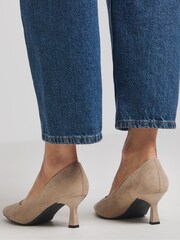 JD Williams Natural Pointy Toe Classic Court Shoes In Extra Wide Fit - Image 2 of 4