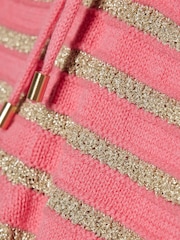 River Island Pink Stripe Button Waistcoat & Short Set - Image 5 of 5