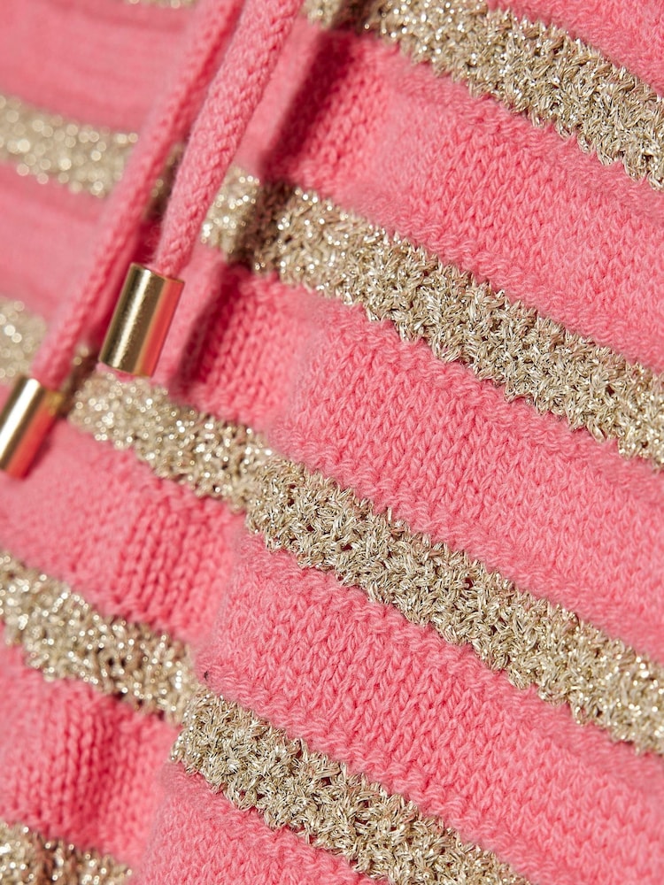River Island Pink Stripe Button Waistcoat & Short Set - Image 5 of 5 River Island Pink Stripe Button Waistcoat & Short Set - Image 5 of 5