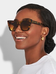 Katie Loxton Brown Porto Tortoiseshell Sunglasses - Image 1 of 5