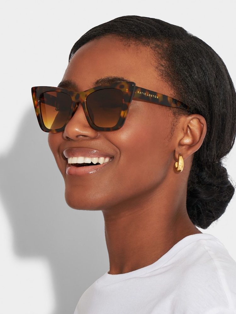 Katie Loxton Brown Porto Tortoiseshell Sunglasses - Image 1 of 5