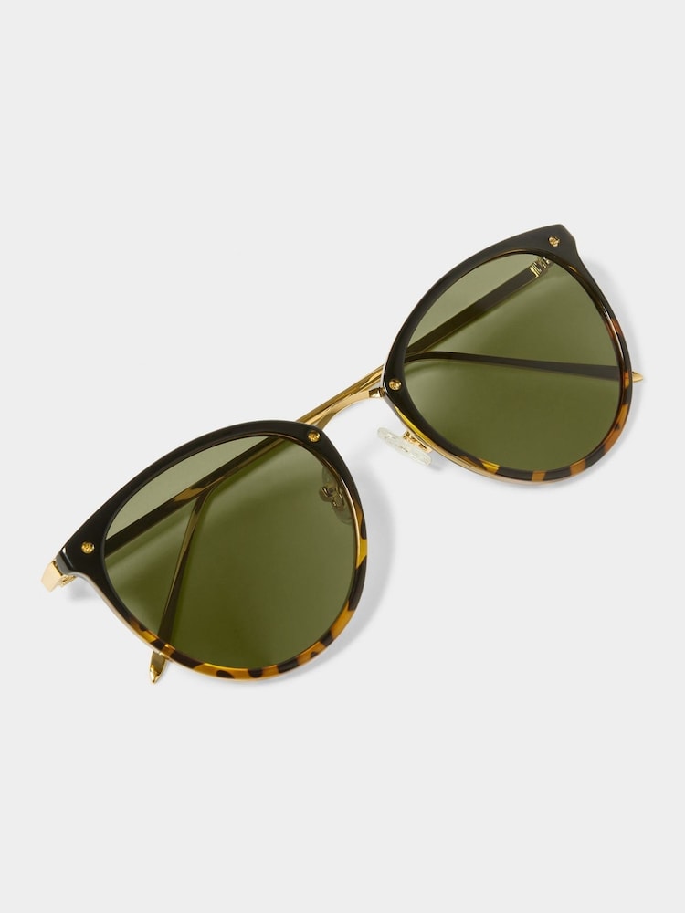 Katie Loxton Black SANTORINI | Gradient Black Tortoiseshell Sunglasses - Image 2 of 5
