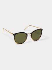 Katie Loxton Black SANTORINI | Gradient Black Tortoiseshell Sunglasses - Image 3 of 5