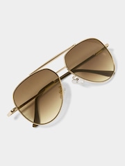 Katie Loxton Gold Bali Gold Metal Sunglasses - Image 2 of 5
