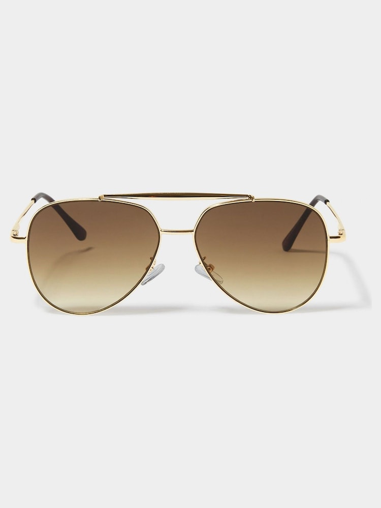 Katie Loxton Gold Bali Gold Metal Sunglasses - Image 5 of 5