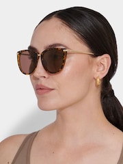 Katie Loxton Animal Sardinia Tortoiseshell Sunglasses - Image 1 of 5