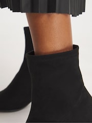 JD Williams Black Kitten Heel Sock Boots In Extra Wide Fit - Image 3 of 5