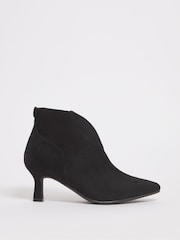 JD Williams Black Kitten Heel Shoe Boots In Extra Wide Fit - Image 3 of 3