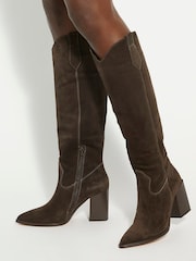 Коричневый - Dune London Ботинки Tavern Knee High Western - Image 1 of 6