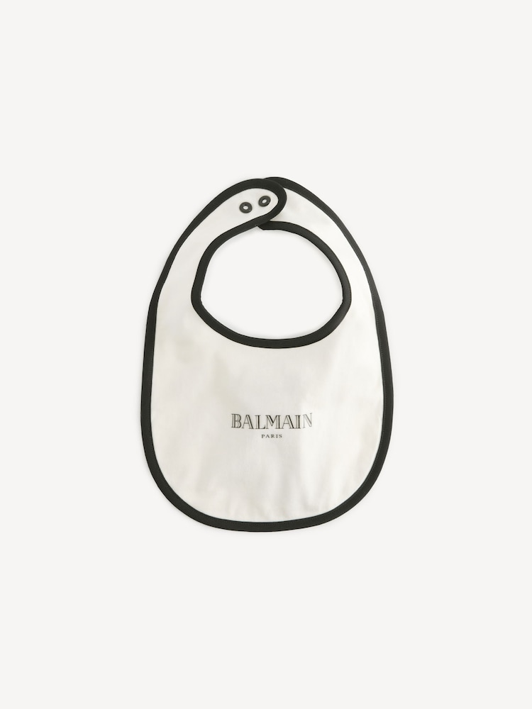 Balmain Kids Logo White Baby Bibs Set 2 Pack - Image 2 of 6
