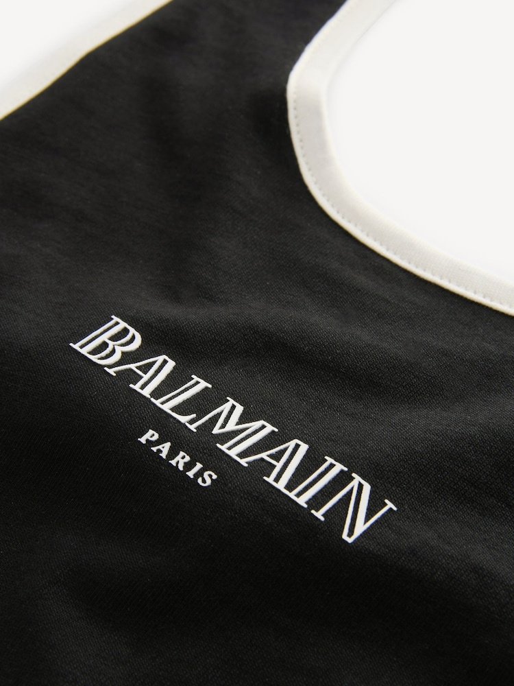 Balmain Kids Logo White Baby Bibs Set 2 Pack - Image 6 of 6