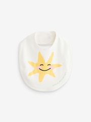 Stella McCartney Kids Cream Multicolour Abstract Star Print Sleepsuit & Bib Set - Image 4 of 9