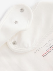 Stella McCartney Kids Cream Multicolour Abstract Star Print Sleepsuit & Bib Set - Image 9 of 9