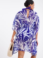 JD Williams Blue Value Beach Kaftan - Image 2 of 4