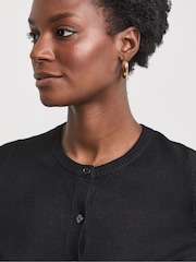 JD Williams Black Crew Neck Cardigan - Image 4 of 4