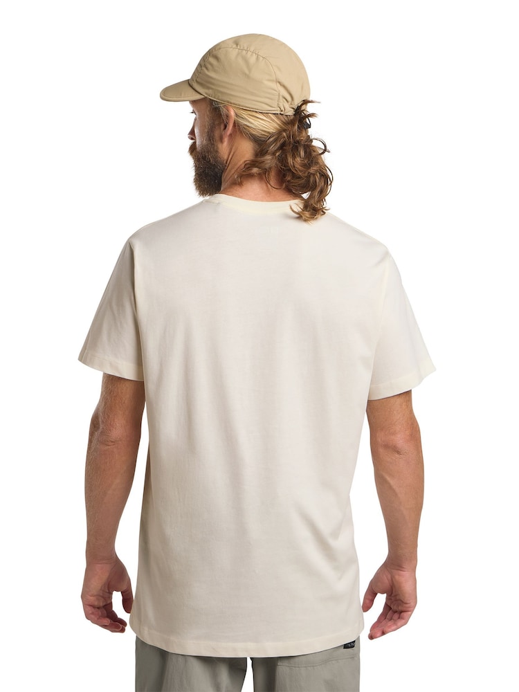 Jack Wolfskin Mens Essential 100% Cotton Cream T-Shirt - Image 2 of 5