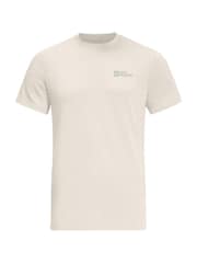 Jack Wolfskin Mens Essential 100% Cotton Cream T-Shirt - Image 5 of 5