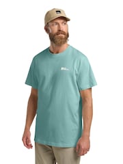 Jack Wolfskin Mens Green Essential 100% Cotton T-Shirt - Image 1 of 5