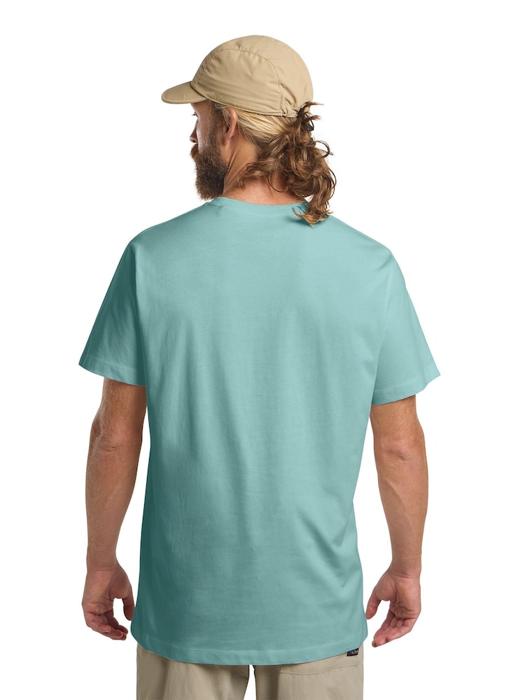 Jack Wolfskin Mens Green Essential 100% Cotton T-Shirt - Image 2 of 5