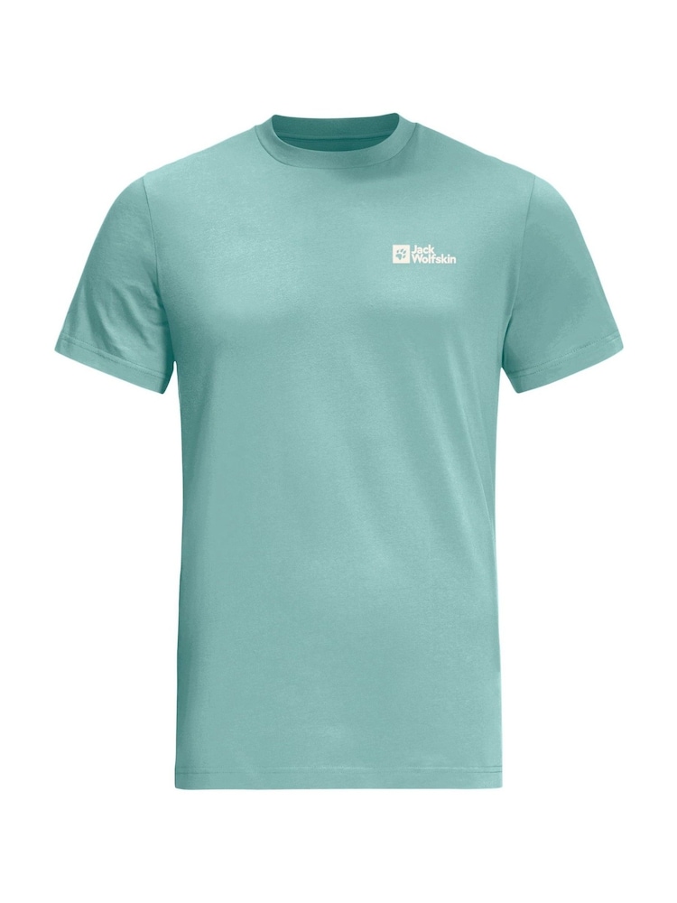 Jack Wolfskin Mens Green Essential 100% Cotton T-Shirt - Image 5 of 5