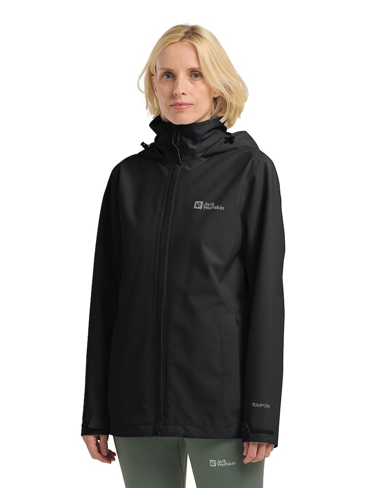 Jack Wolfskin Womens Trailtime 2L Waterproof Black Jacket - Image 1 of 8