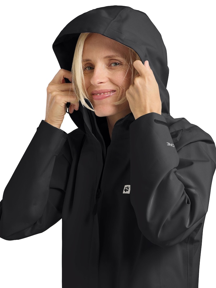 Jack Wolfskin Womens Trailtime 2L Waterproof Black Jacket - Image 3 of 8