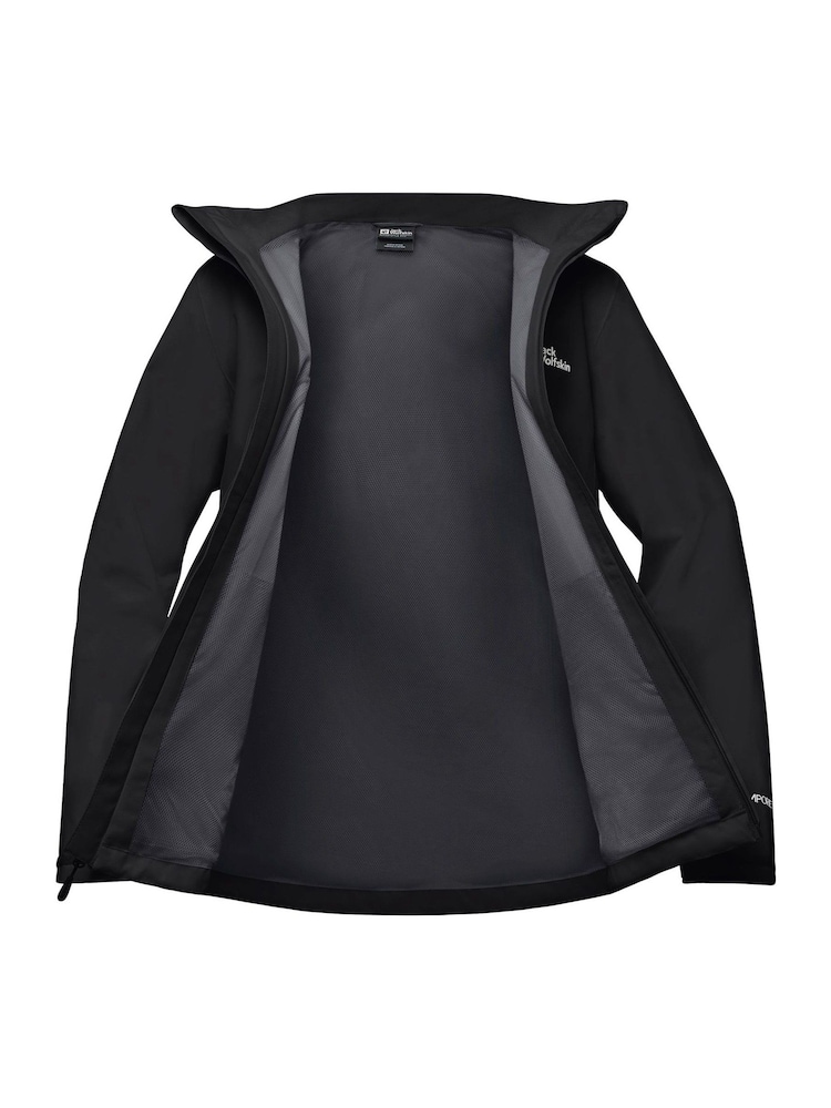 Jack Wolfskin Womens Trailtime 2L Waterproof Black Jacket - Image 8 of 8