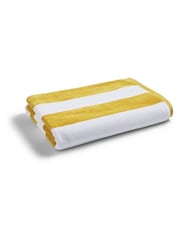 Christy Ochre Cabana Stripe Vibrant Beach Towel - Image 1 of 3