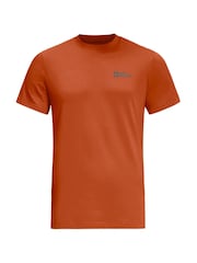 Jack Wolfskin Mens Orange Essential 100%  Cotton T-Shirt - Image 5 of 5