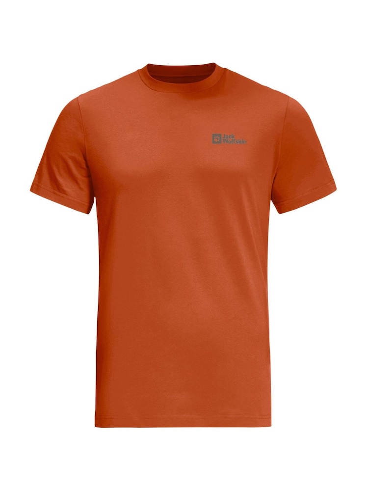 Jack Wolfskin Mens Orange Essential 100%  Cotton T-Shirt - Image 5 of 5