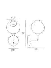 Design by Us Amber Ballroom 37cm Wall Light - Image 3 of 3