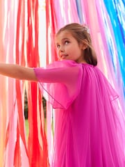 Pink Mesh Party Dress (3-16yrs) - Image 2 of 7