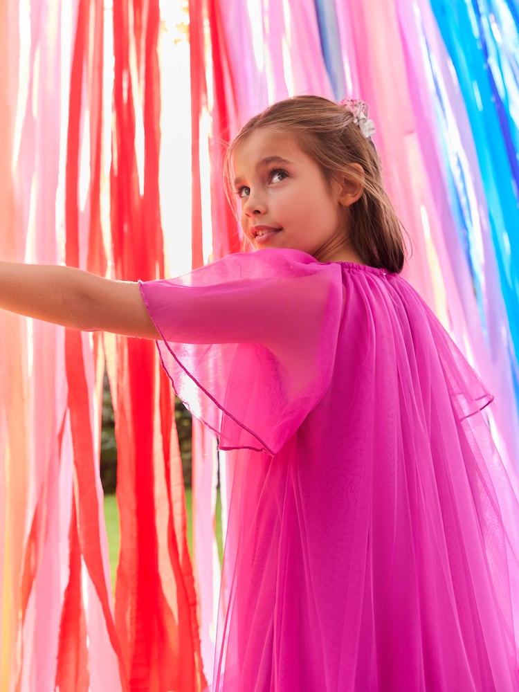 Pink Mesh Party Dress (3-16yrs) - Image 2 of 7