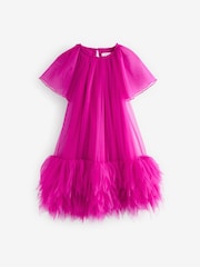 Pink Mesh Party Dress (3-16yrs) - Image 4 of 7