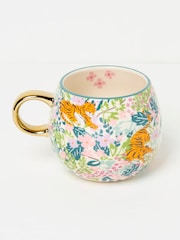 FatFace Multi Colour Tiger Floral Mug - Image 1 of 2