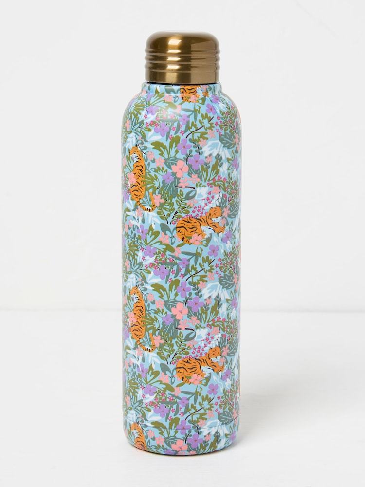 FatFace Multi Colour Tiger Floral Drinks Bottles - Image 1 of 2