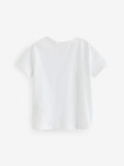 White Tennis Characters 100% Cotton Short Sleeve T-Shirt (3mths-7yrs) - Image 2 of 3