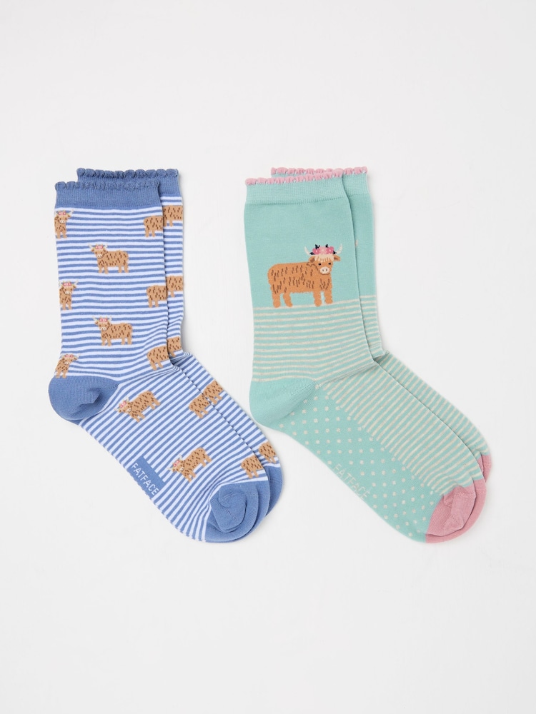 2 Pairs Hetty Altoland Cow Socks in a Box - Imagen 2 de 2 2 Pairs Hetty Altoland Cow Socks in a Box - Imagen 2 de 2
