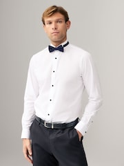 White/Black Bow Regular Fit Single Cuff Shirt And Bow Tie Pack - Image 1 of 8