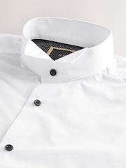 White/Black Bow Regular Fit Single Cuff Shirt And Bow Tie Pack - Image 7 of 8