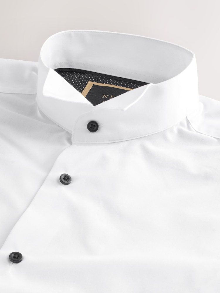 White/Black Bow Regular Fit Single Cuff Shirt And Bow Tie Pack - Image 7 of 8