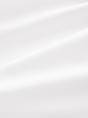 White Slim Fit Double Cuff Easy Care Textured Smart Shirt - Image 8 of 8