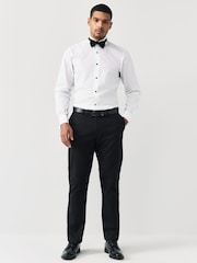 White Regular Fit Double Cuff Regular Fit Shirt And Bow Tie Pack - Image 2 of 8