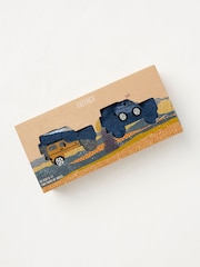 FatFace Blue 2 Pairs of Off Roader Socks in a Box - Image 2 of 2