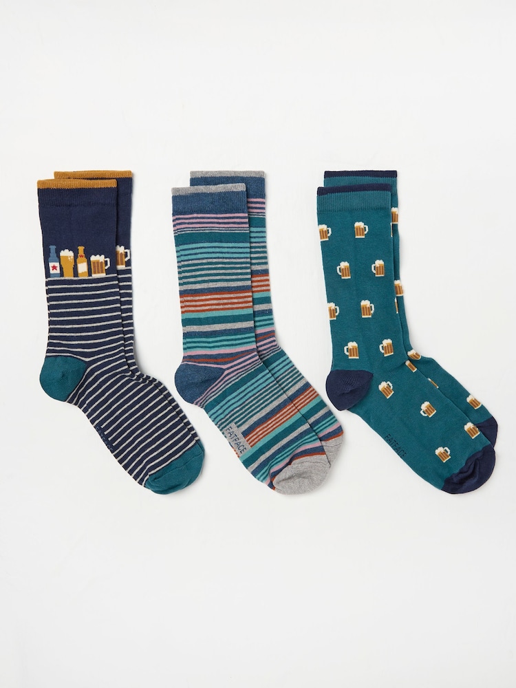 FatFace Socks 3 Pack in a Dad Gift Box - Изображение 2 из 2 FatFace Socks 3 Pack in a Dad Gift Box - Изображение 2 из 2